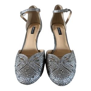 Alex Marie Glittering Silver Heels Size 7M